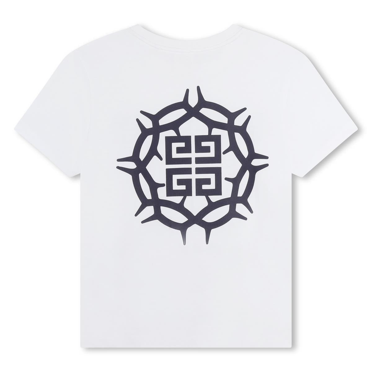 男童白色Logo棉T恤