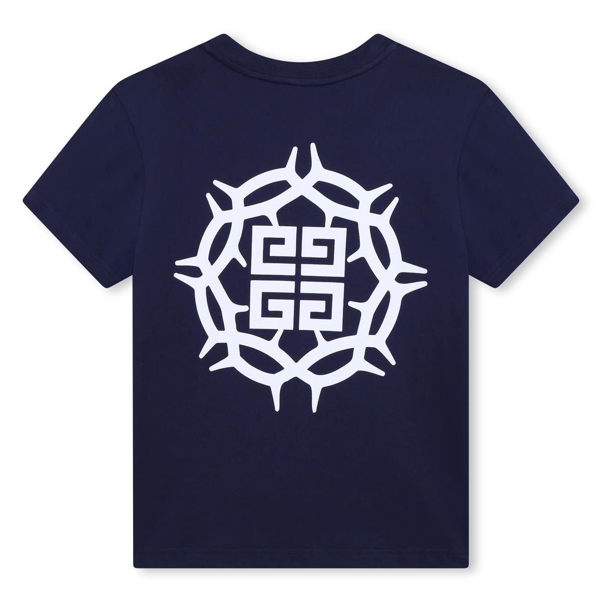 男童藏青色Logo棉T恤