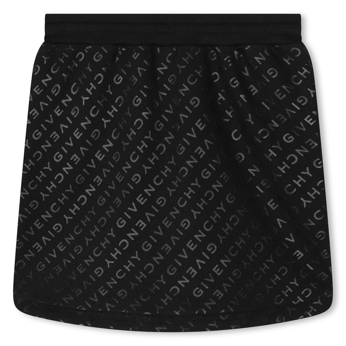 女童黑色Logo棉短裙