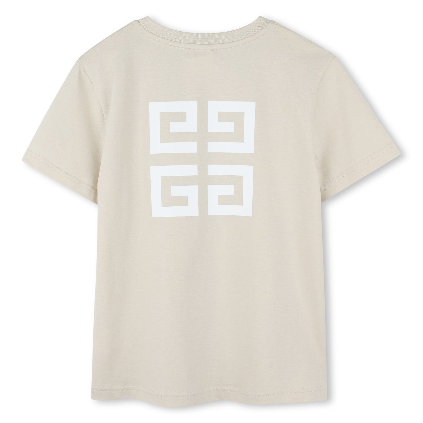 儿童米色Logo棉T恤