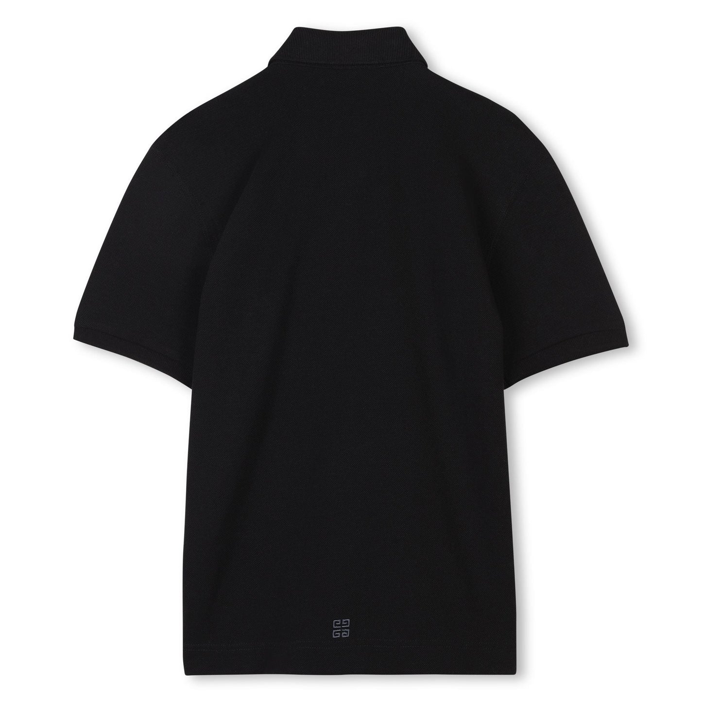 男童黑色印花Logo棉Polo衫
