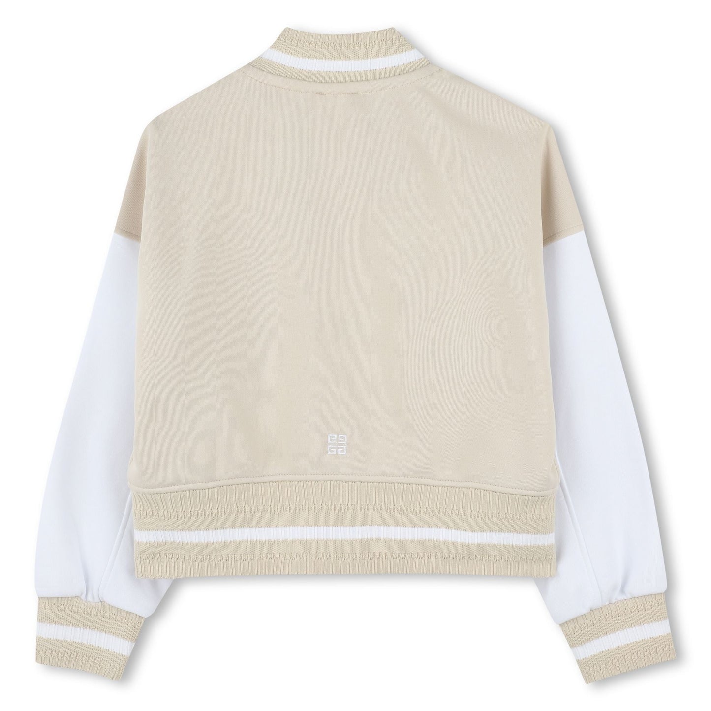 女童米色Logo棒球服夹克