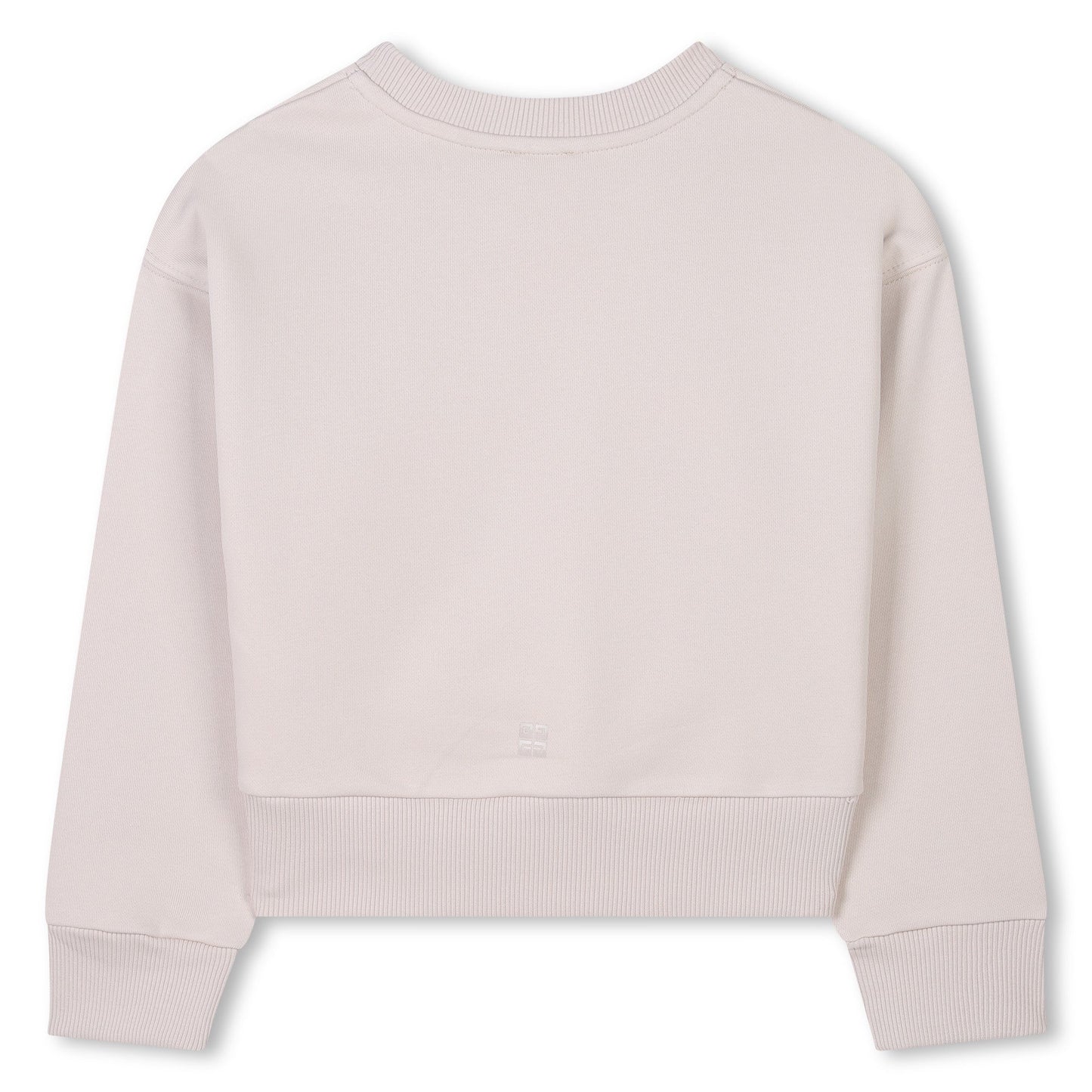 女童米色Logo棉卫衣