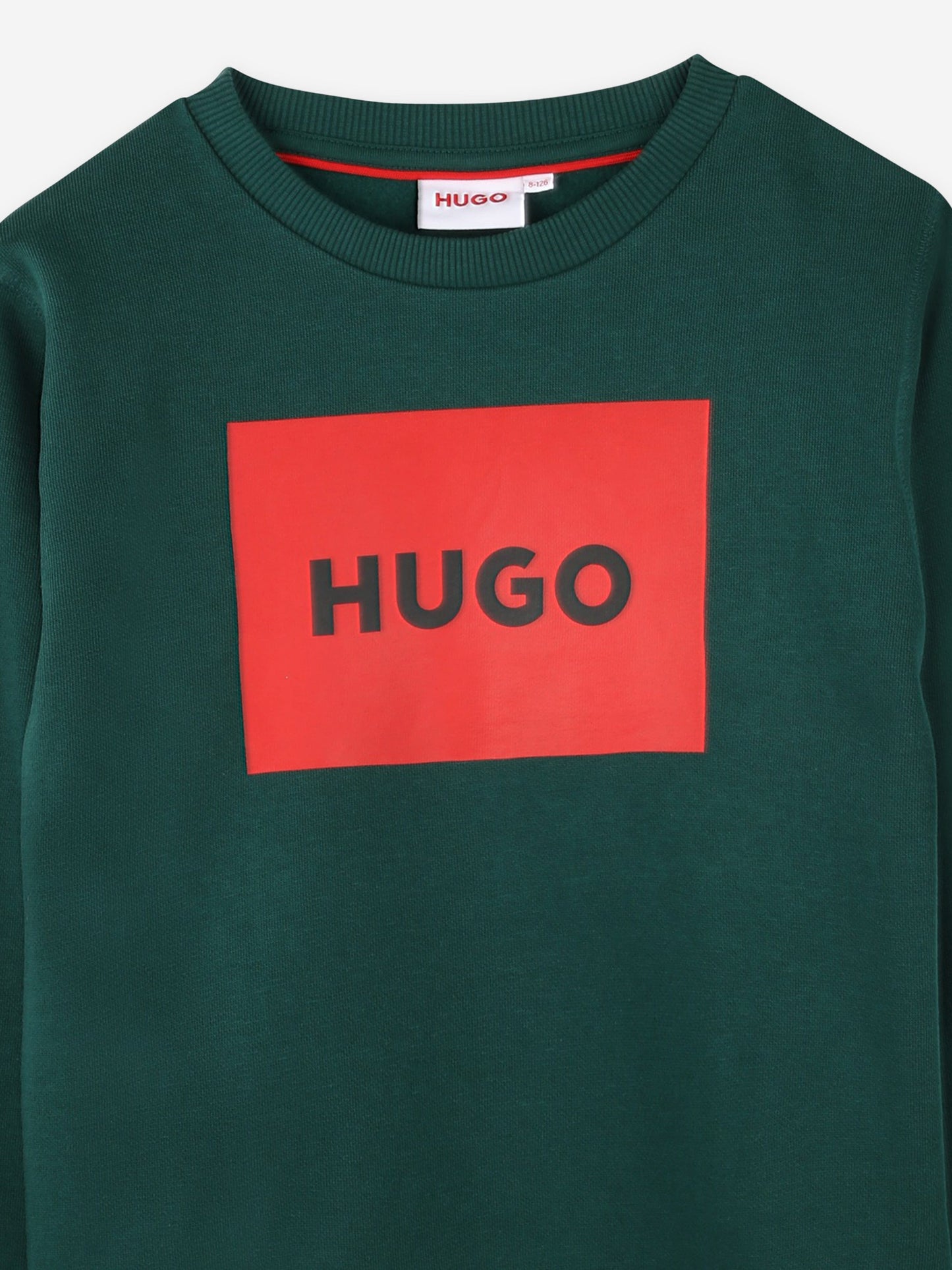 Hugo Boys 绿色徽标印花运动衫