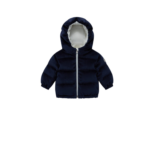 女婴藏青色"DAOS"丝绒羽绒服