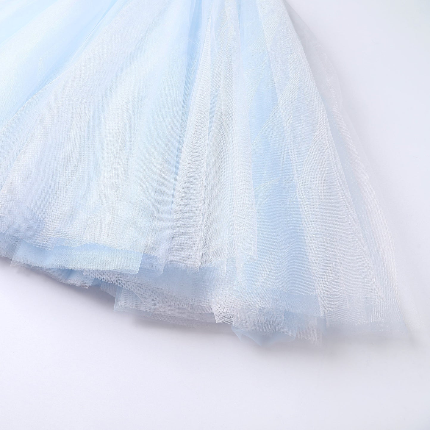 女童高定冰雪羽毛礼服裙
