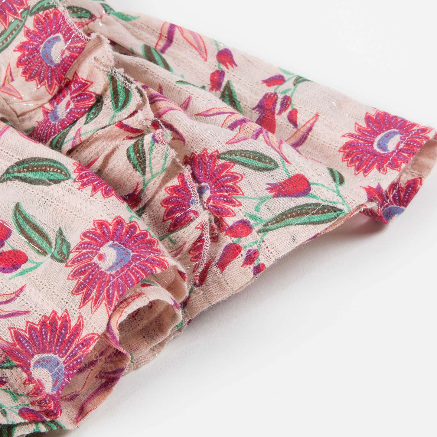 Girls White Flower "Arumai" Top