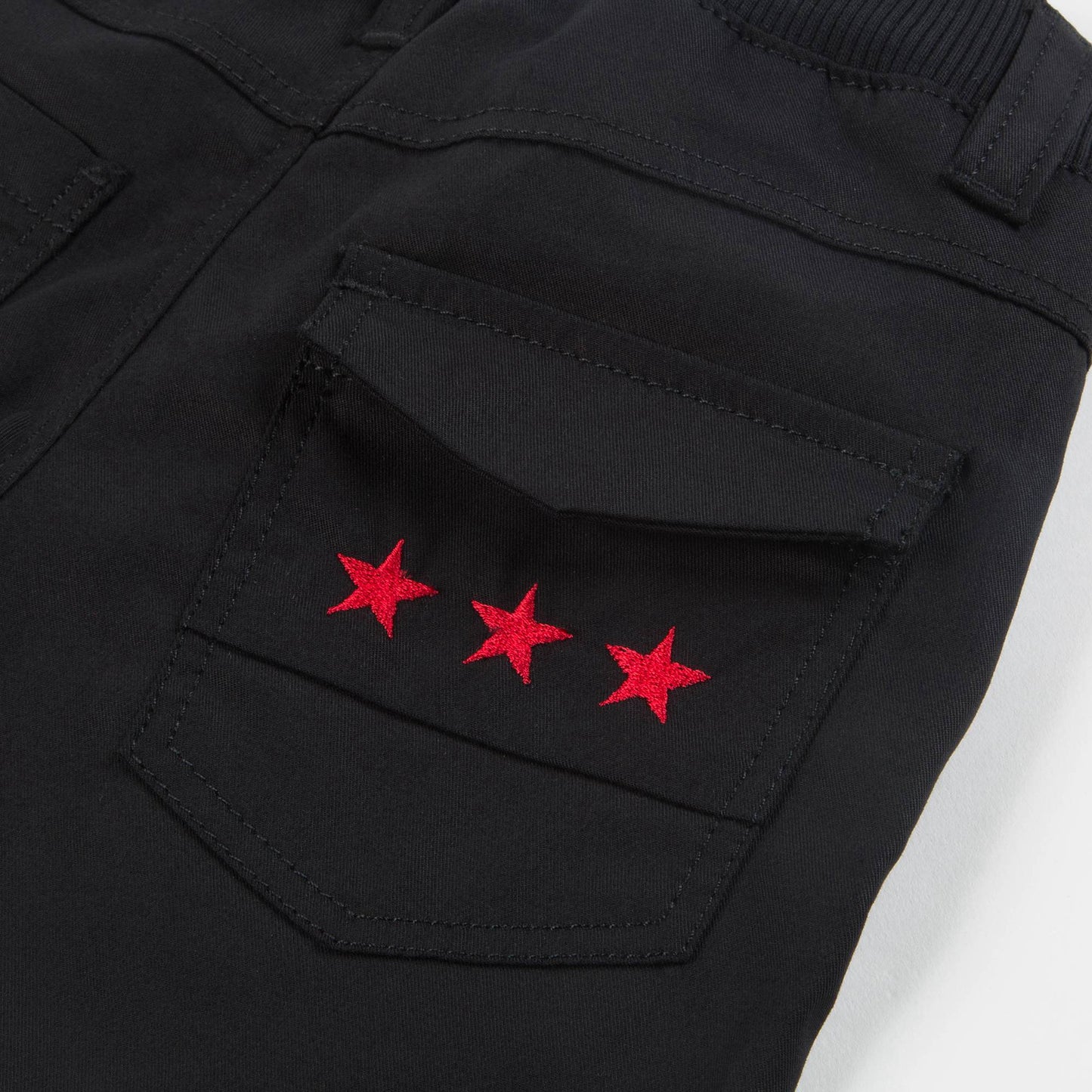 Baby Boys Black Cotton Trousers