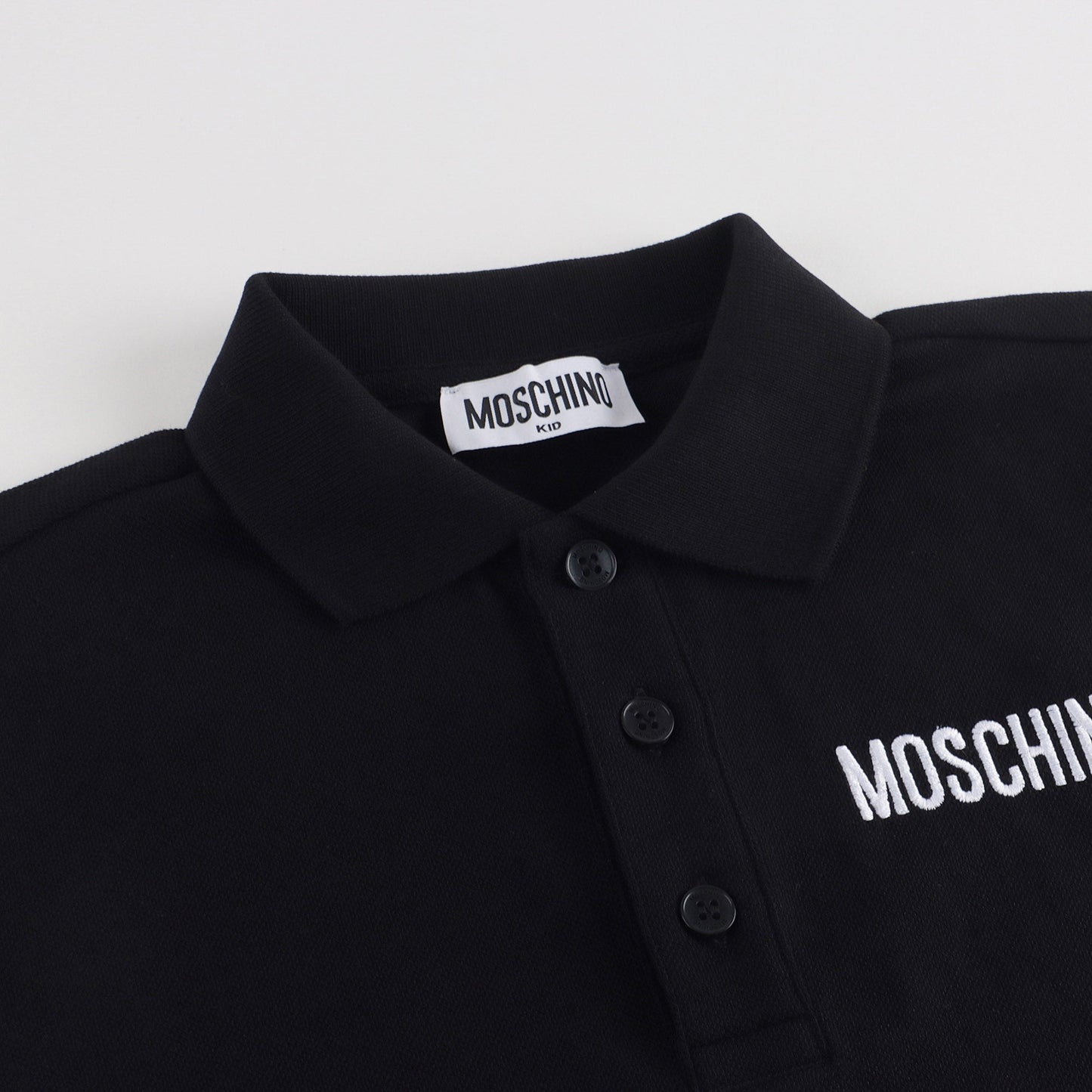 男童黑色棉Polo衫