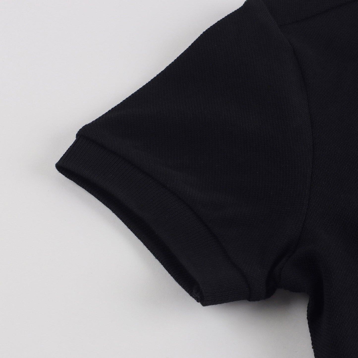 男童黑色棉Polo衫