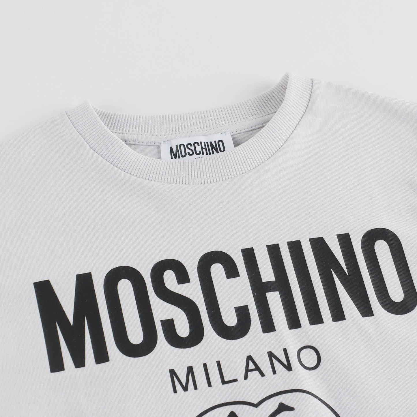 男童浅灰色Logo棉T恤