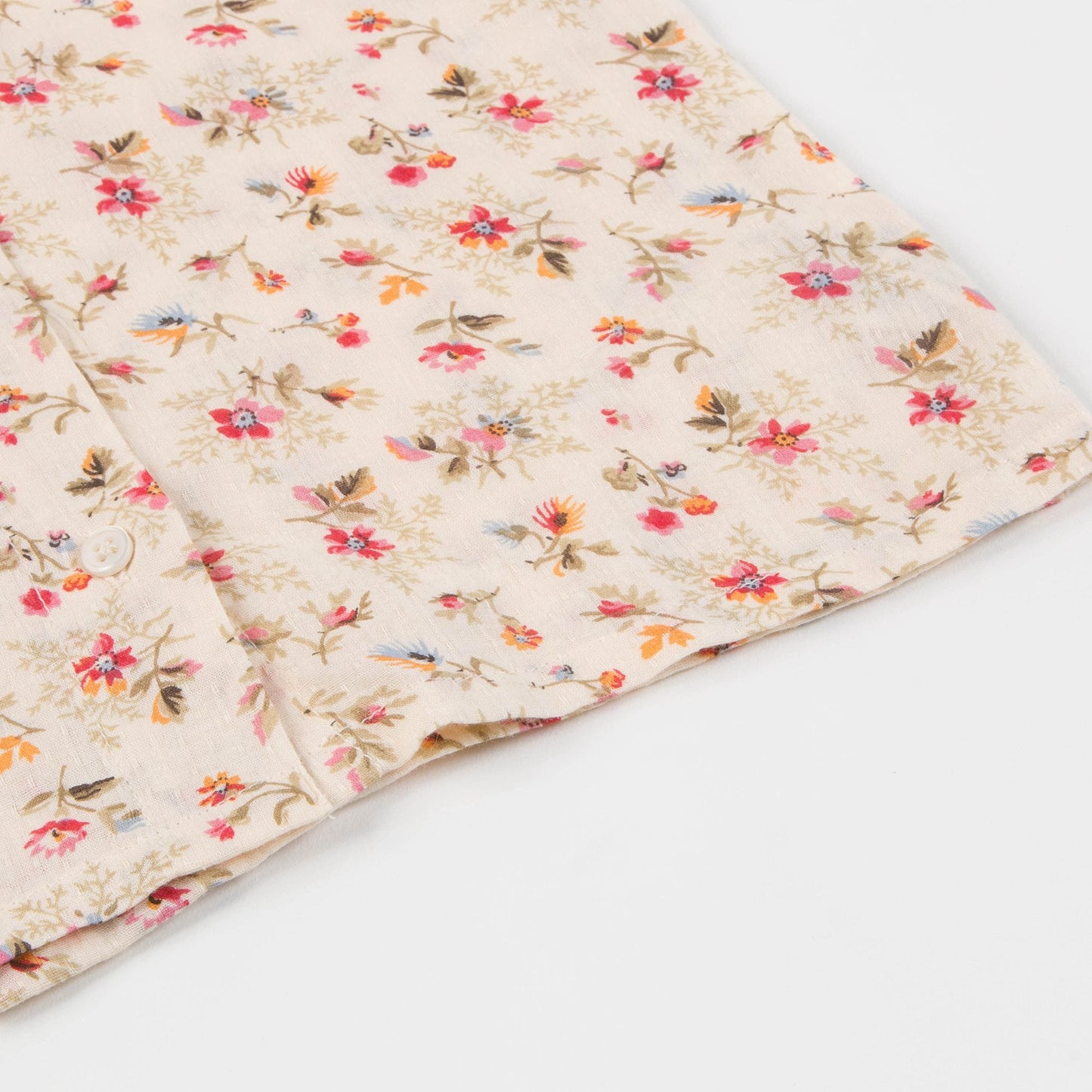 Girls Pink Printed Cotton Woven T-shirt
