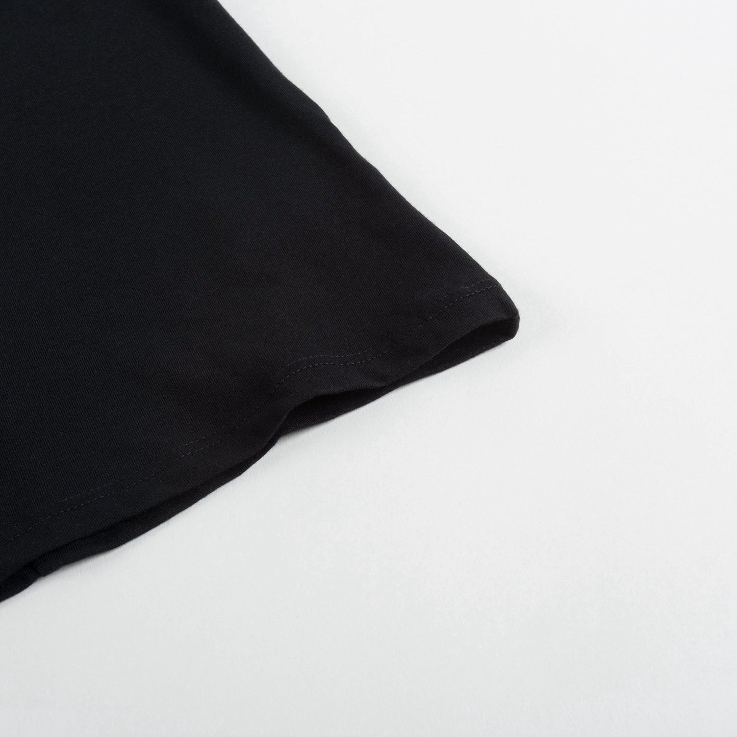 Girls Black Cotton Logo T-shirt