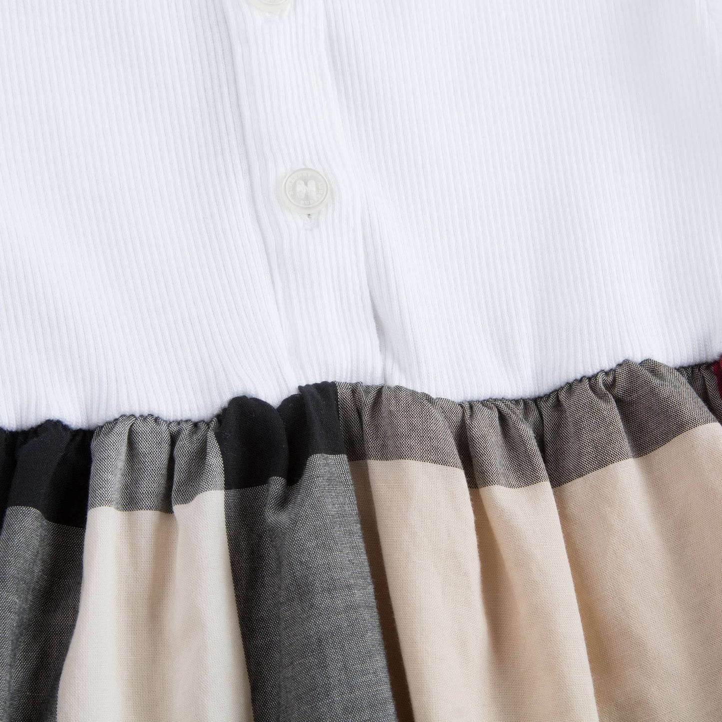 Baby Girls Beige Check Dress