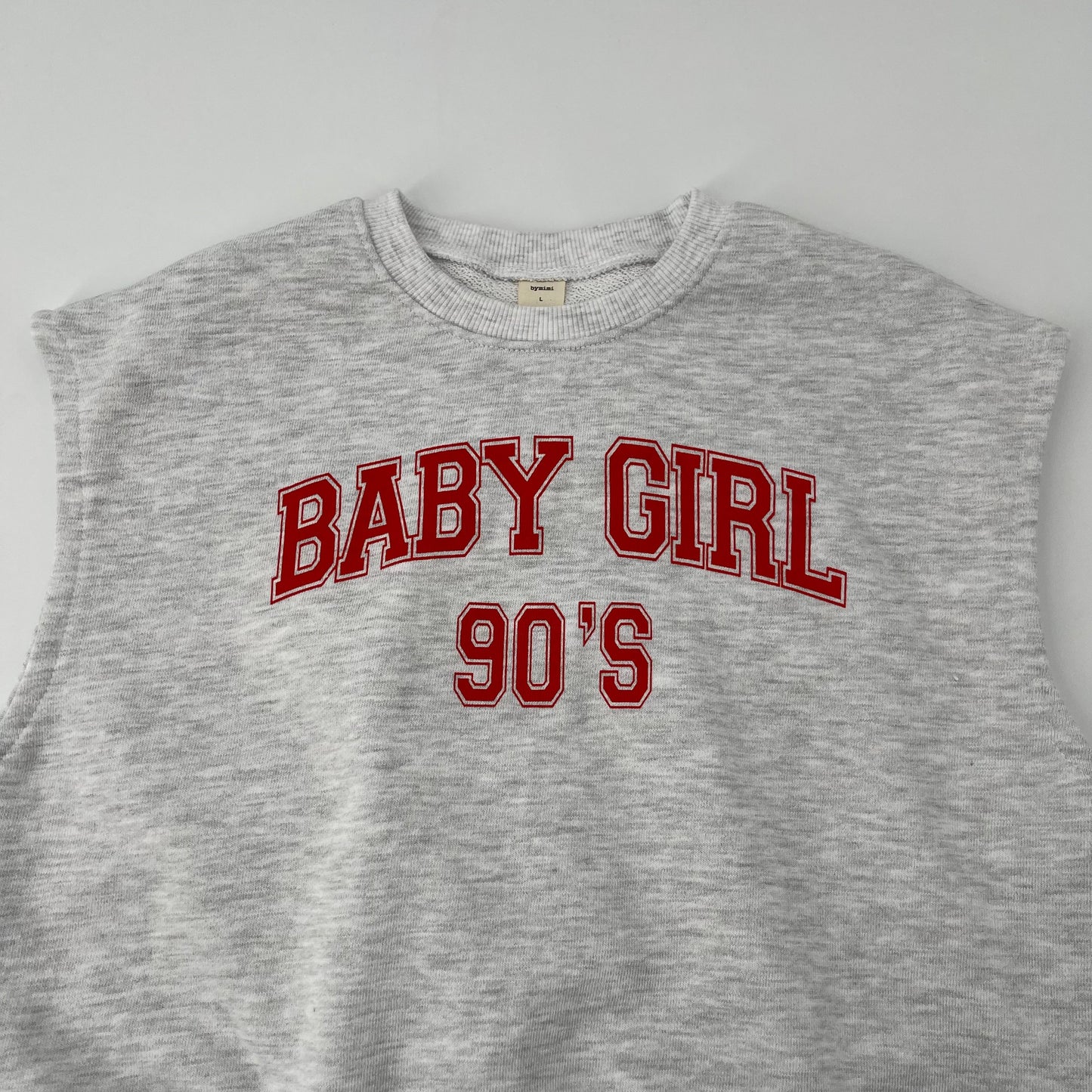 女童浅灰色Logo棉背心
