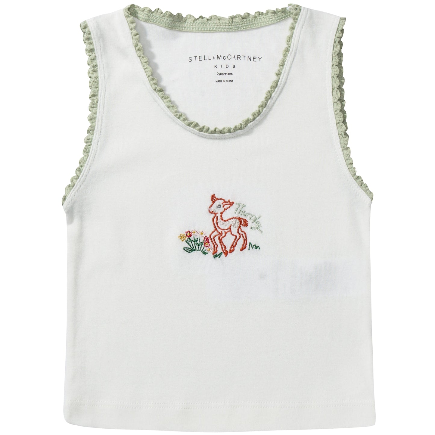 Girls White Organic Cotton Vests 7 Pack Gift Set