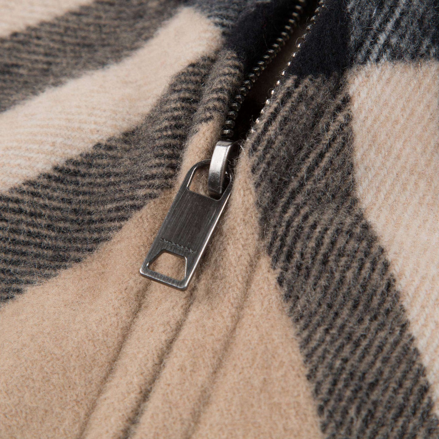 Girls Beige Check Wool Blankets