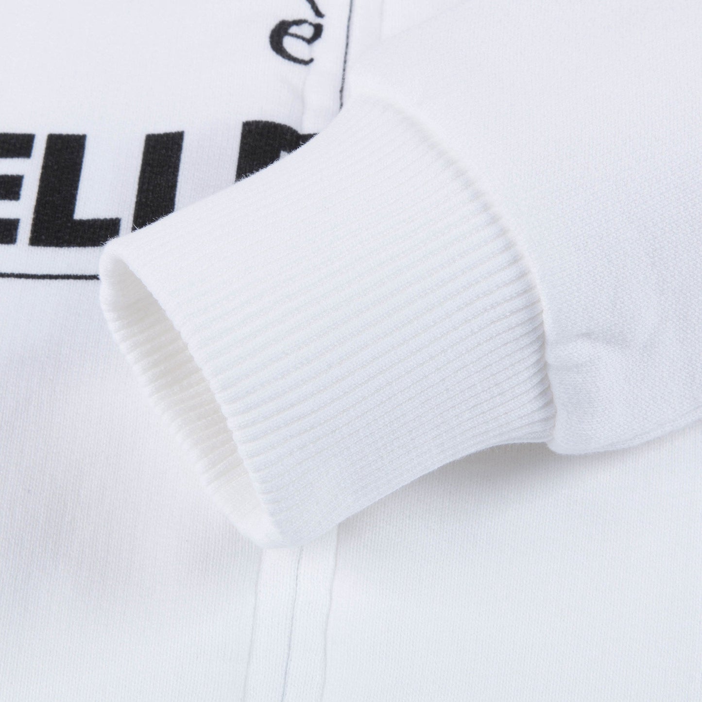 Girls White Love Cotton Zip-up Top