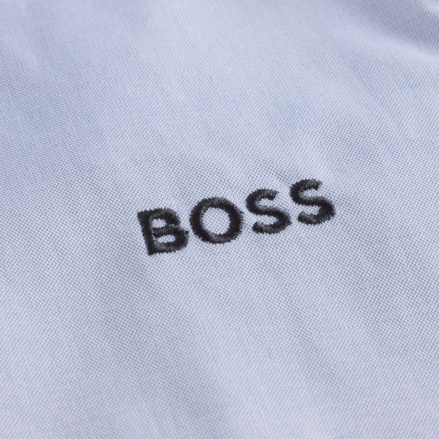 男童浅蓝色刺绣Logo棉衬衫