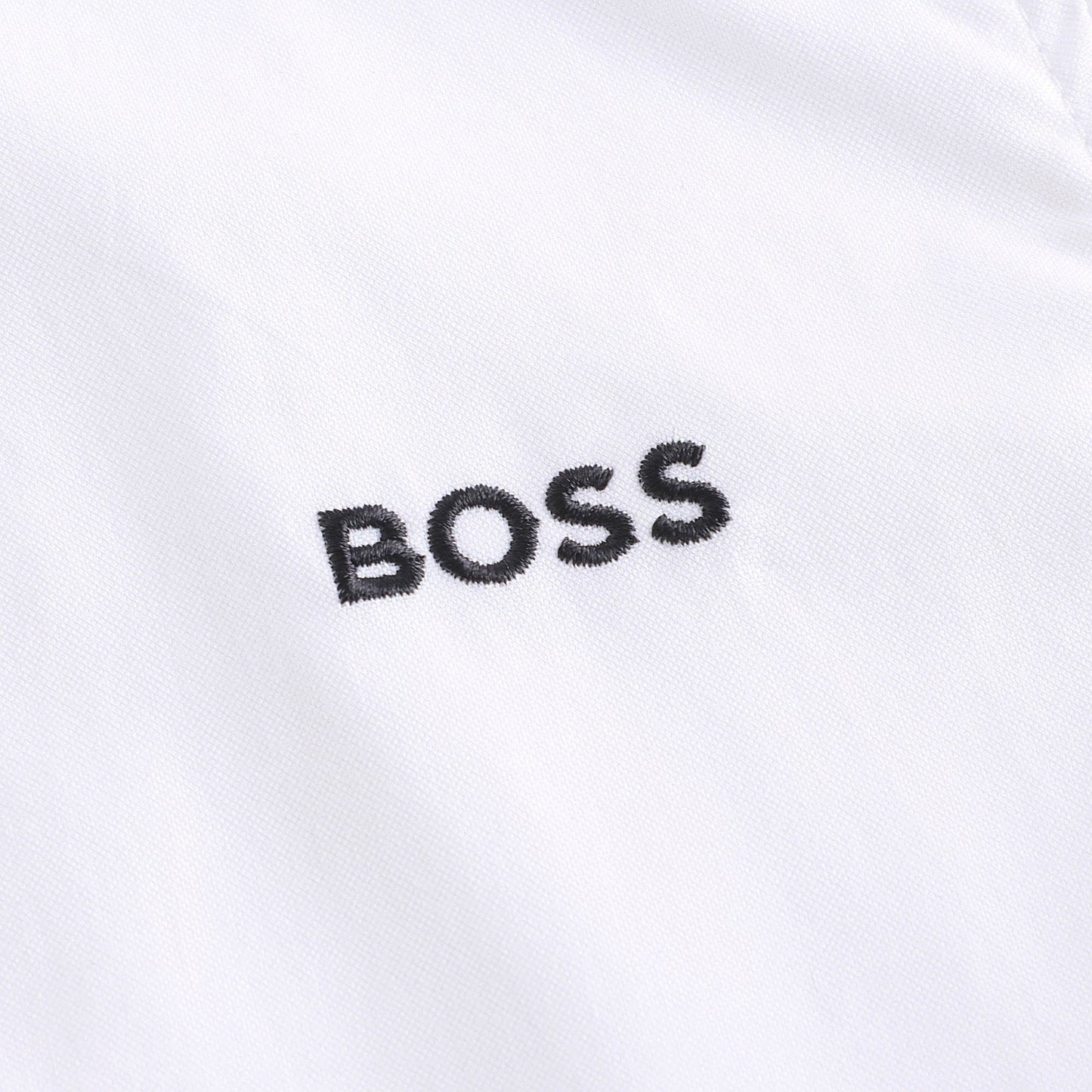 男童白色刺绣Logo棉衬衫