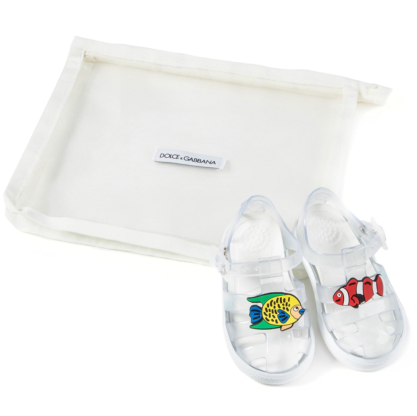 Boys & Girls Transparent Whit Fish Sandals