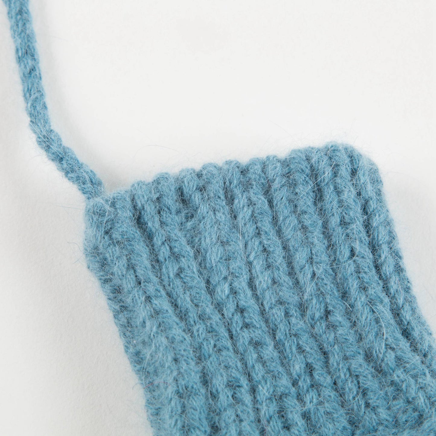 Girls Dusty Blue Angora Mittens