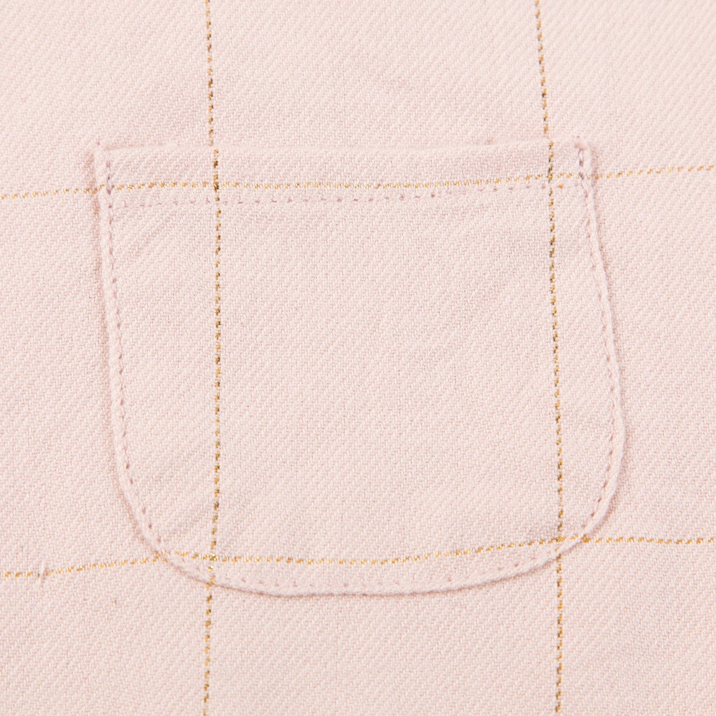 Baby Girls Pink Big check gold lurex Cotton Dress