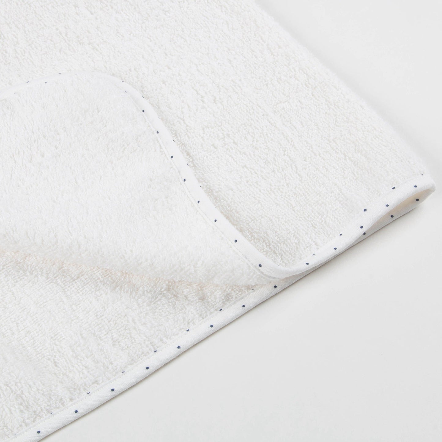 Girls White & Indigo Dots Cotton Toddler Hooded Towel