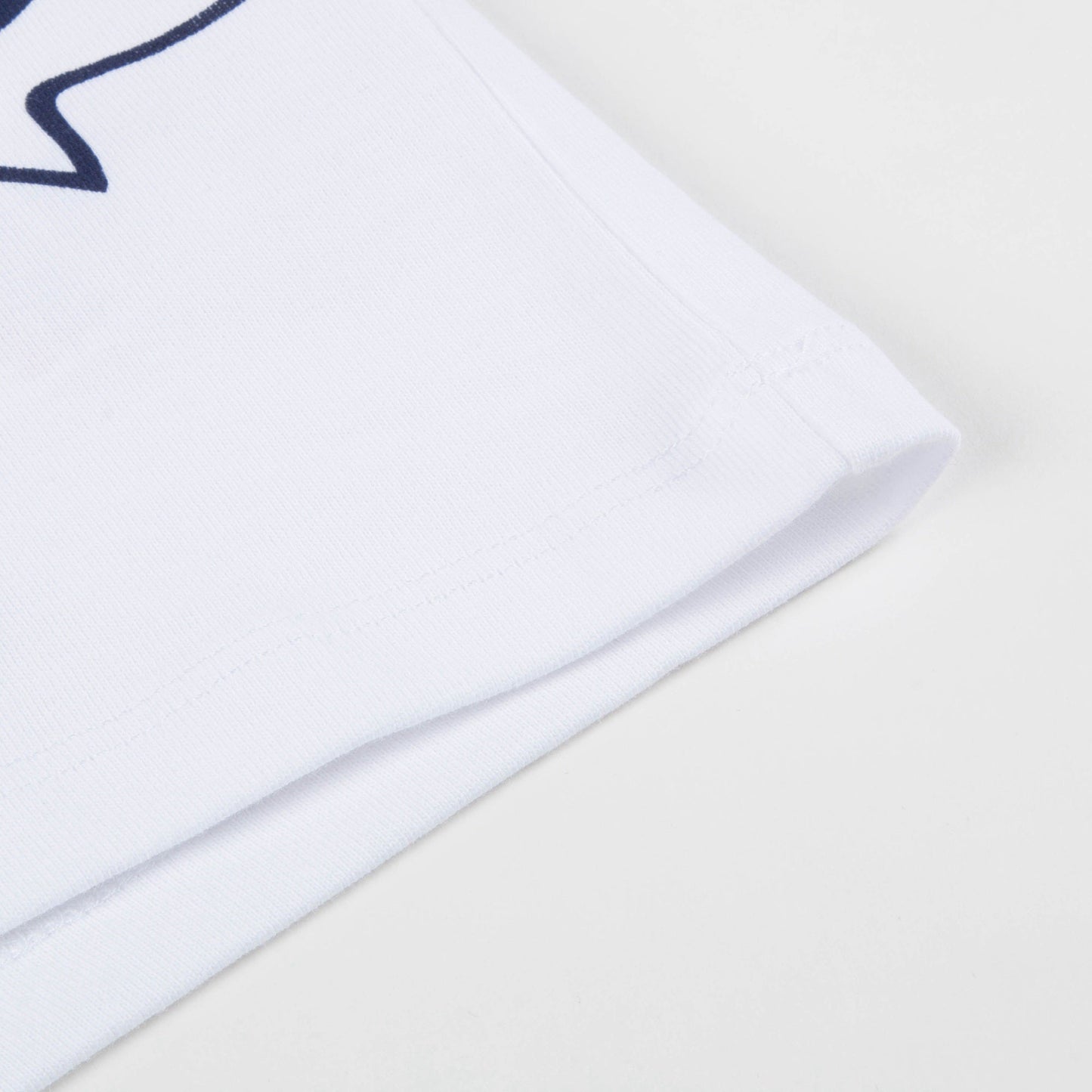 Boys White & Navy Tiger Printed Cotton T-shirt