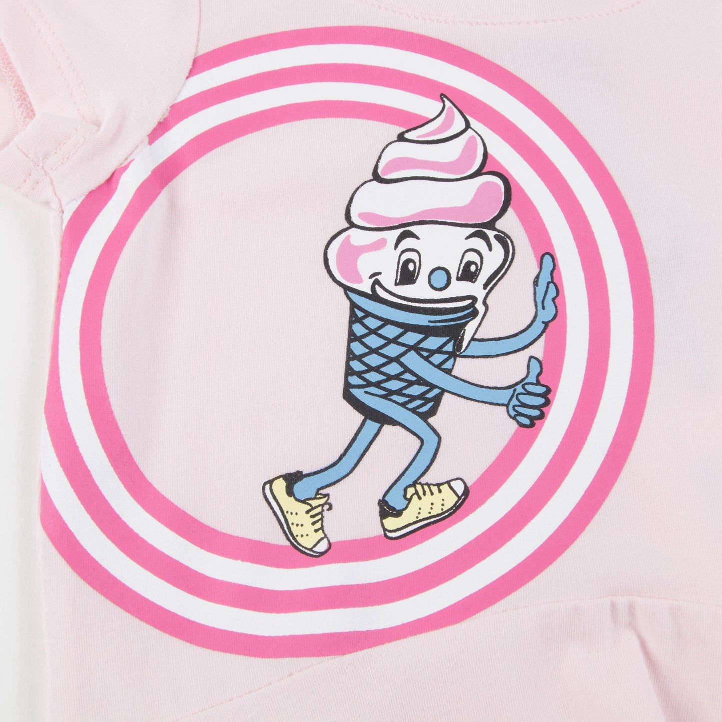 Girls Pink Logo Cotton Dress