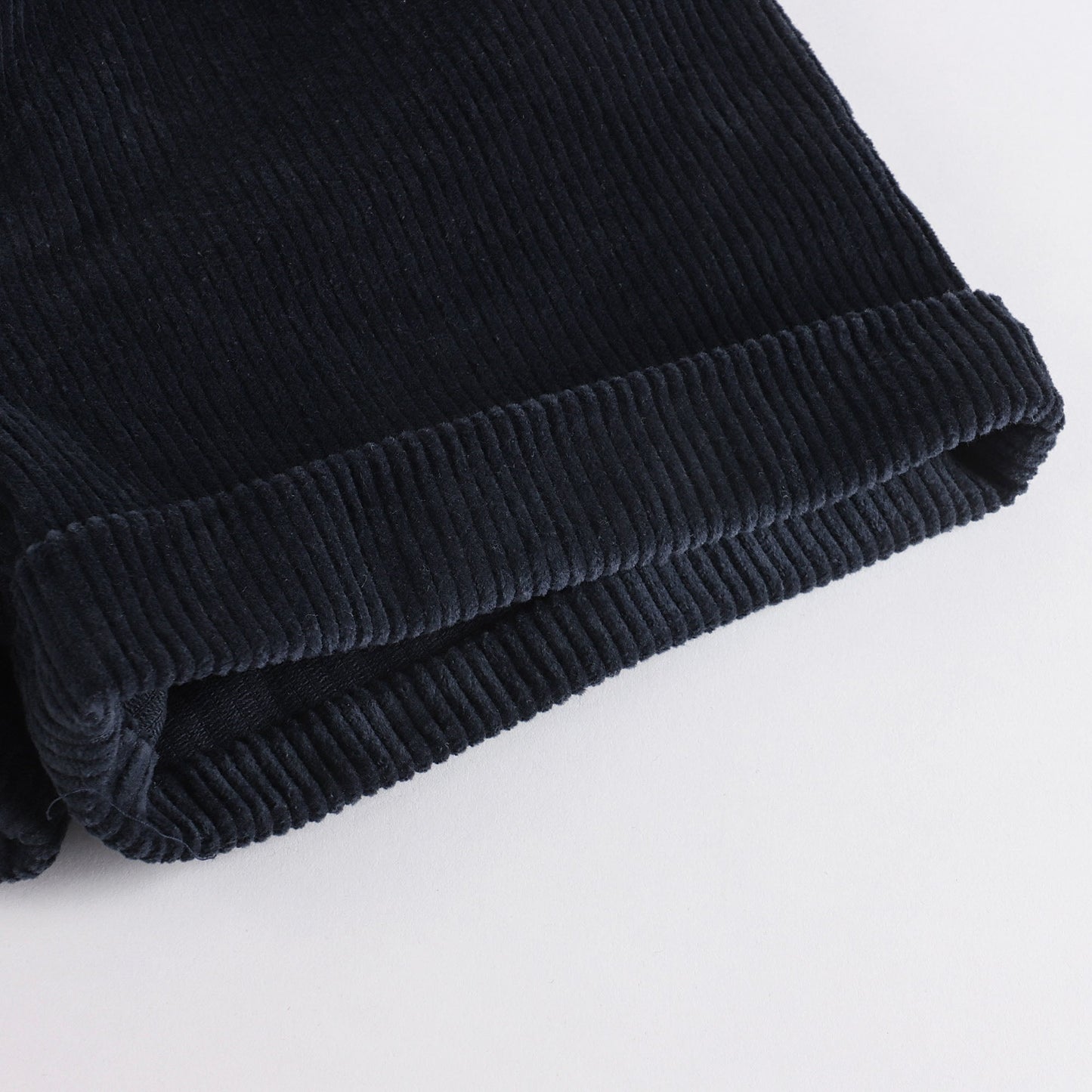 女童深蓝色灯芯绒短裤