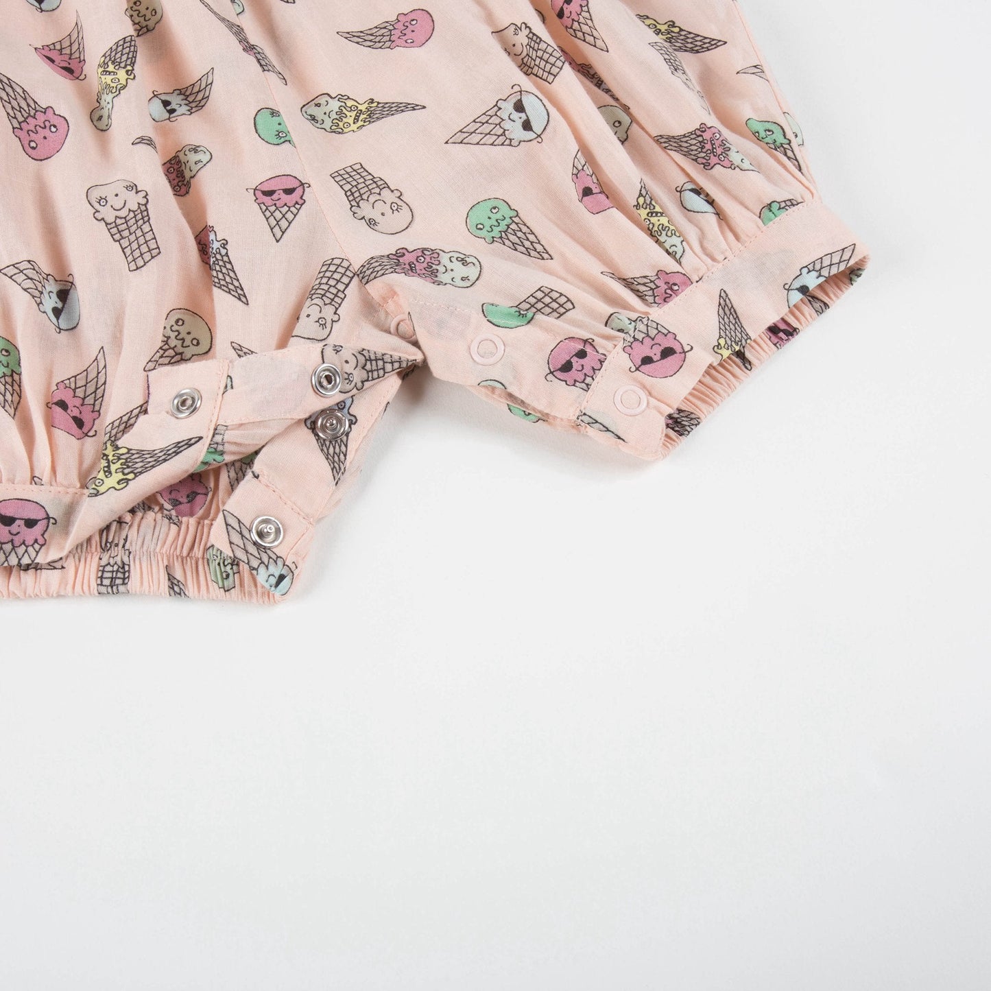 Baby Girls Pink Icecreams Printed Babysuit