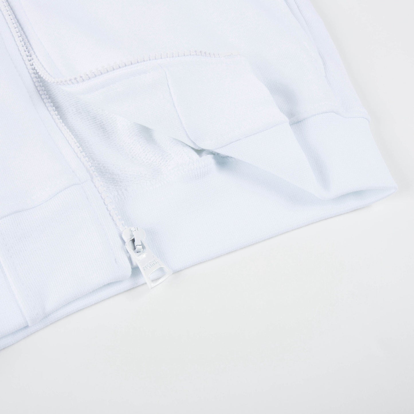 Boys White Cotton Flceece Bomber