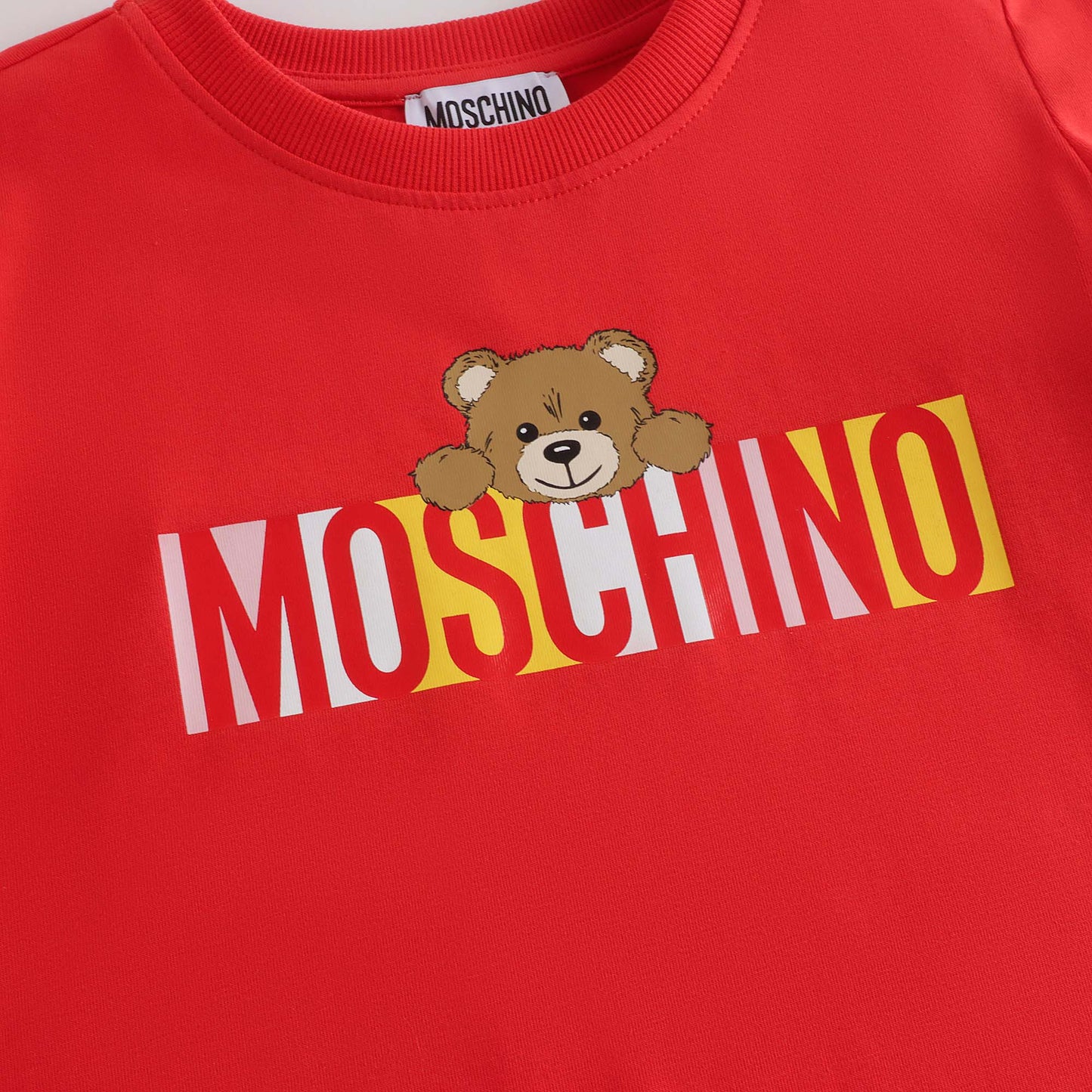 女童红色Logo棉连衣裙
