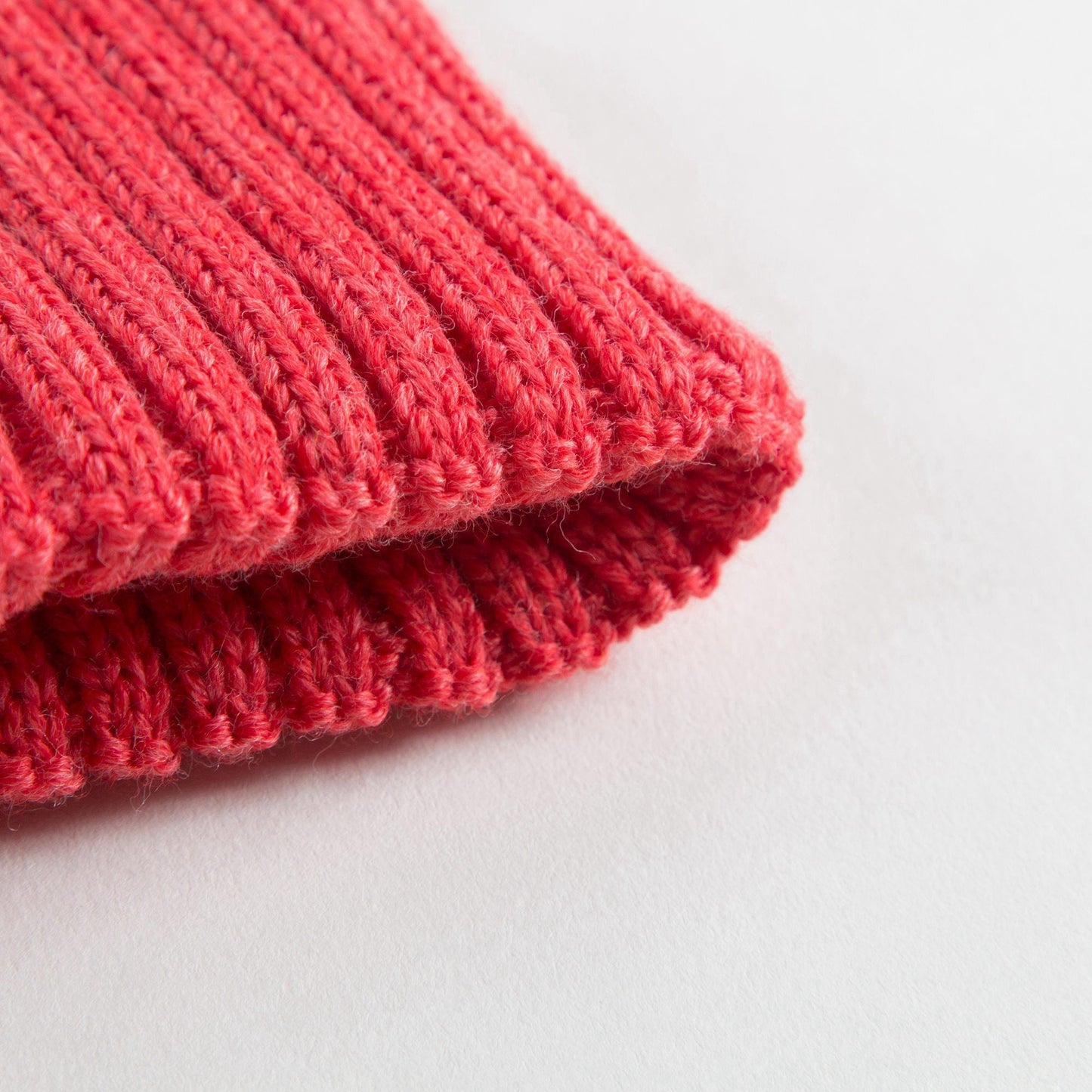 Girls Pink Knitted Hat With Fur Pom-Pom Trim