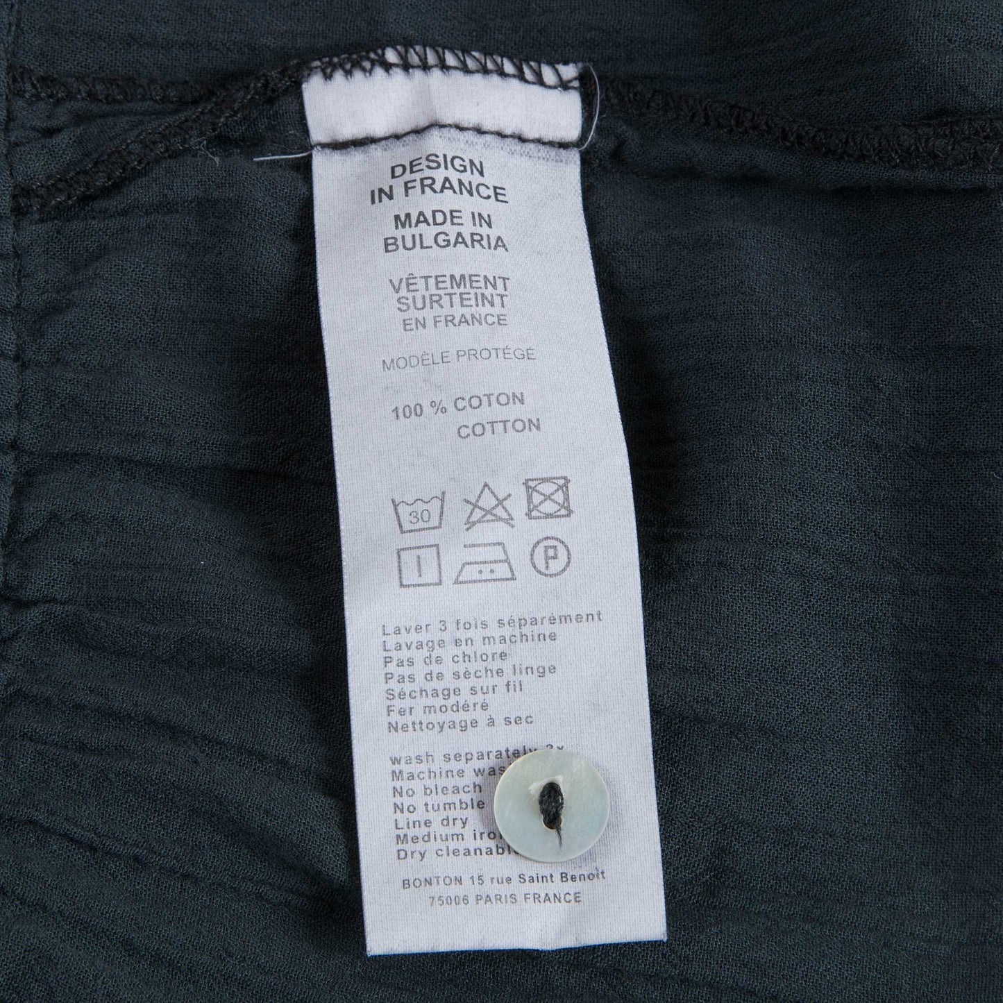 Girls Black Charbon Cotton Trousers
