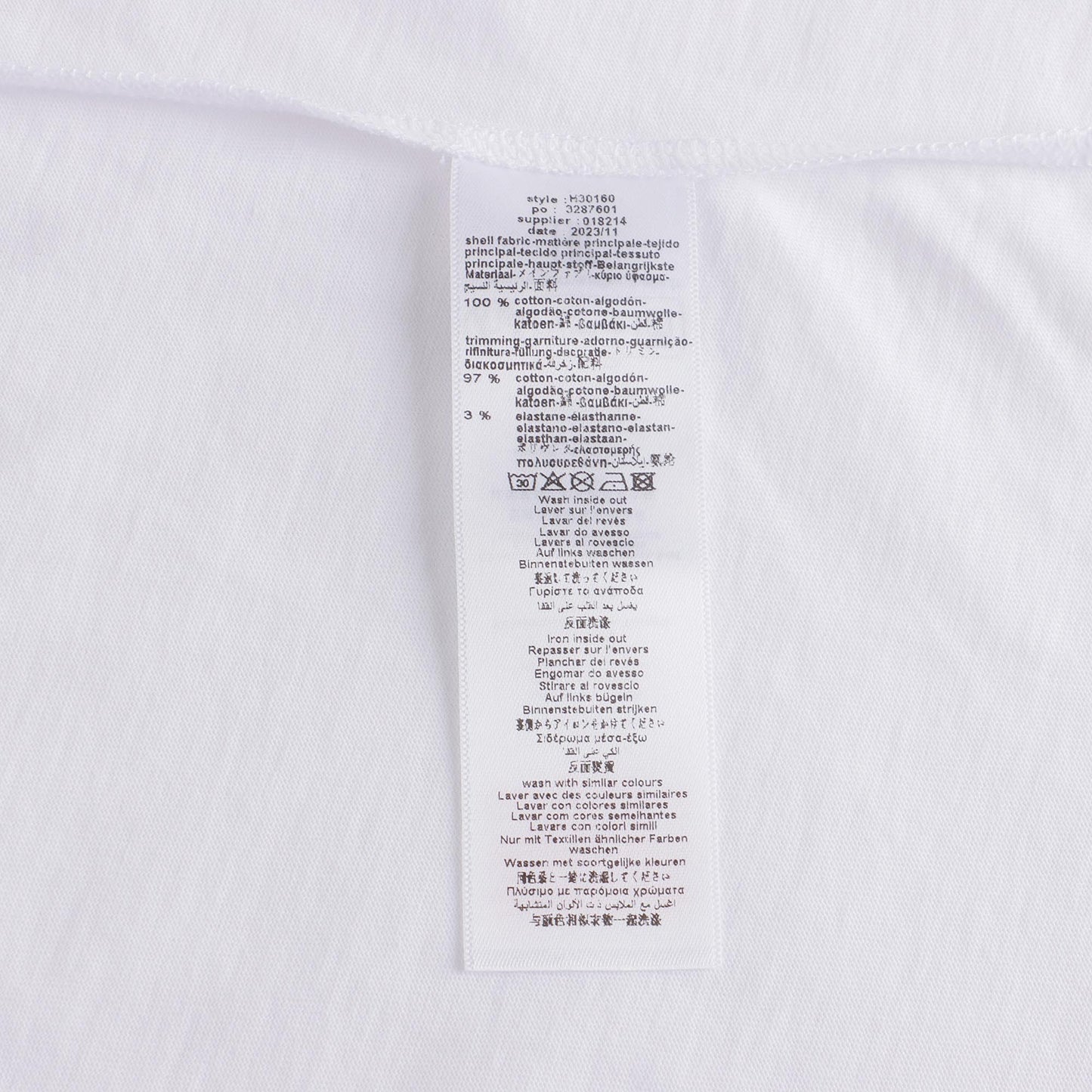 男童白色Logo棉T恤