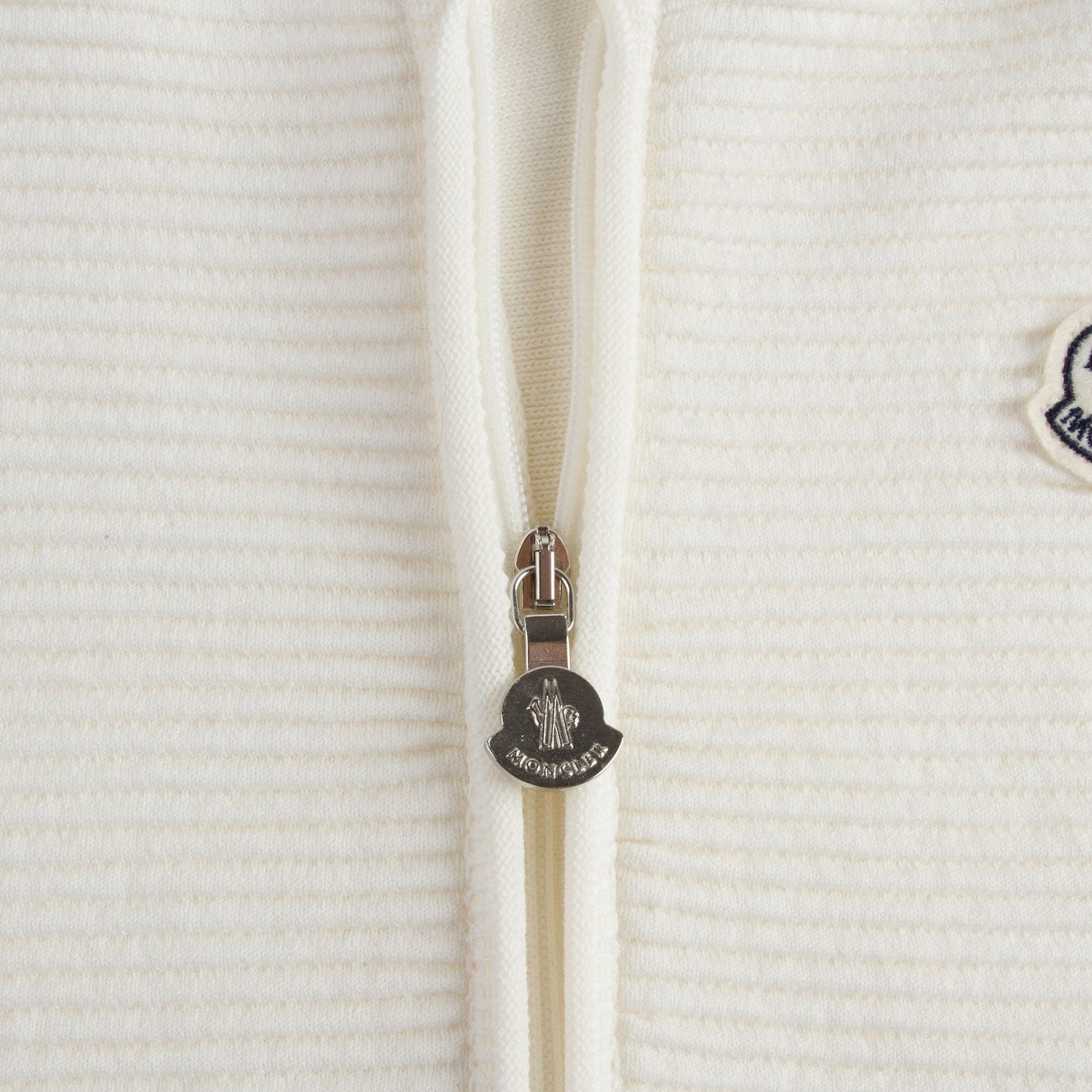 Girls White Striped Knitted Sleeveless Cardigan