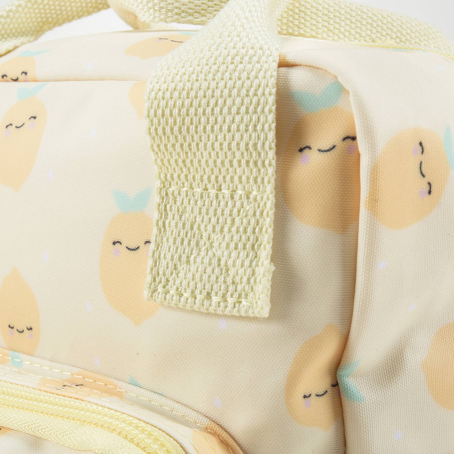 女童黄色柠檬色印花背包(20 x 13 x 26cm)