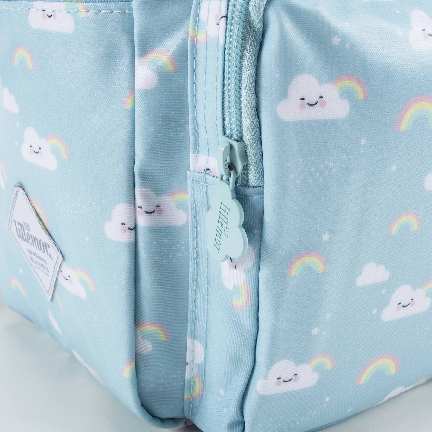 Girls Light Blue Rainbow Printed Backpack(20 x 13 x 26 cm)