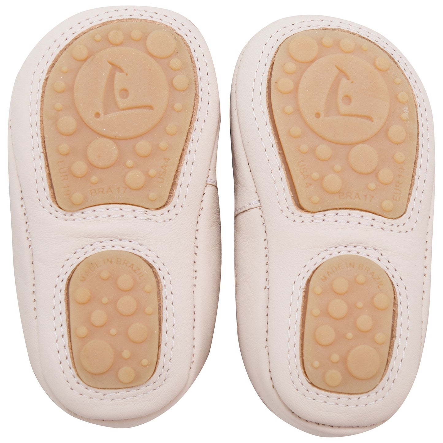 Baby Girls Rose Salmon Shine Leather Shoes