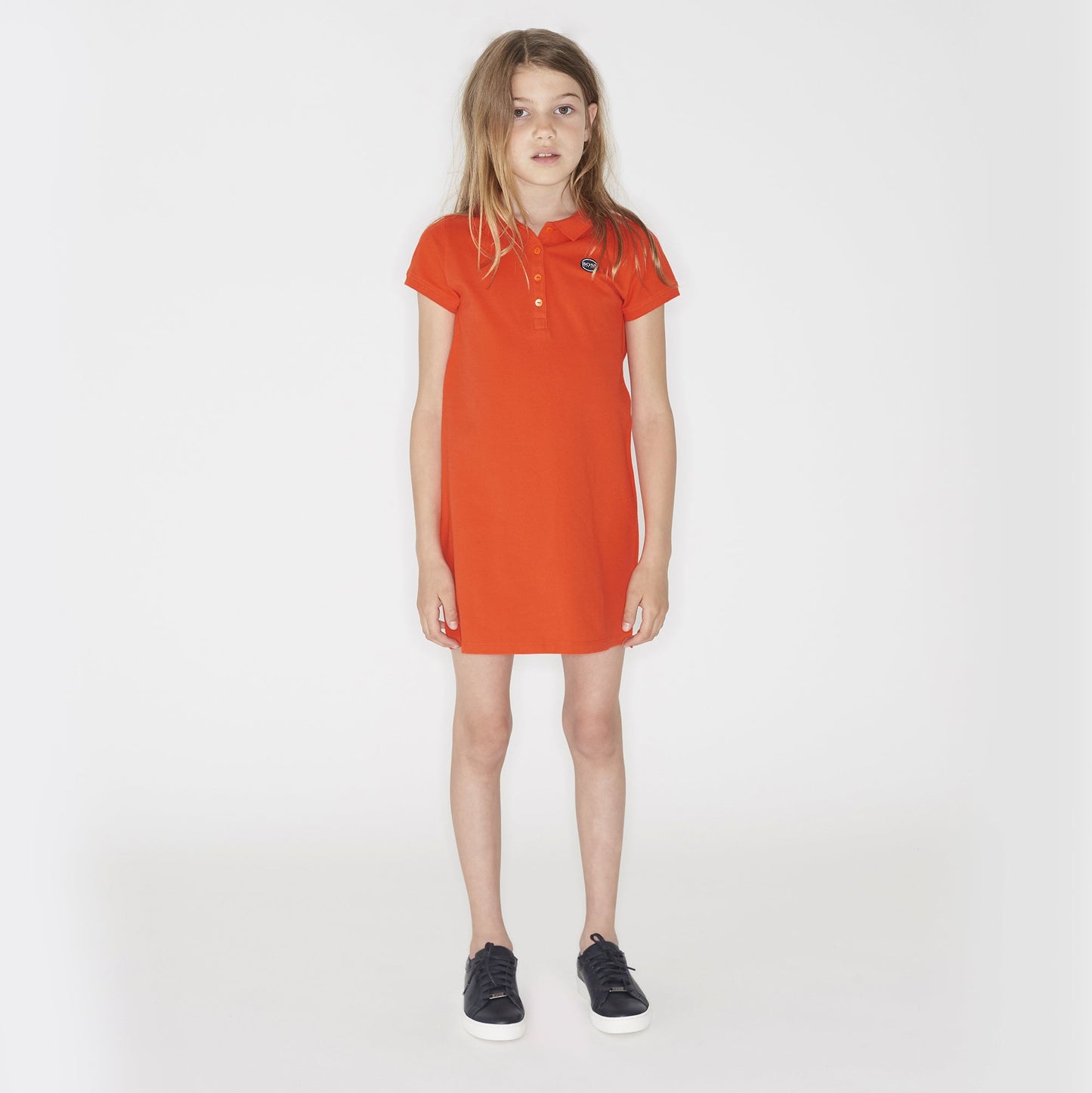 Girls Red Cotton Dress