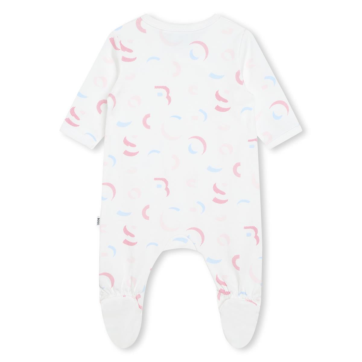 女婴白色棉连体衣套装