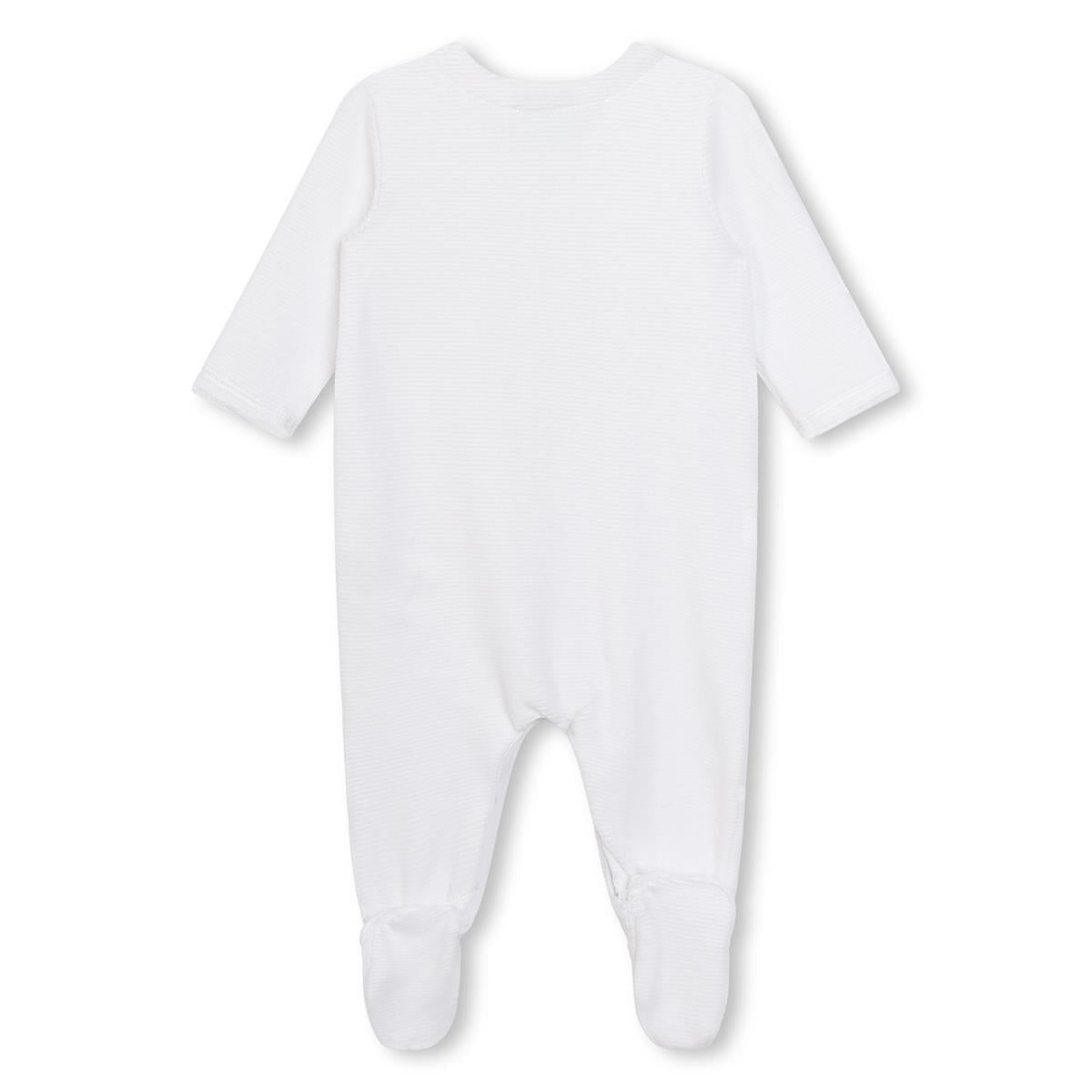 婴儿白色棉连体衣套装