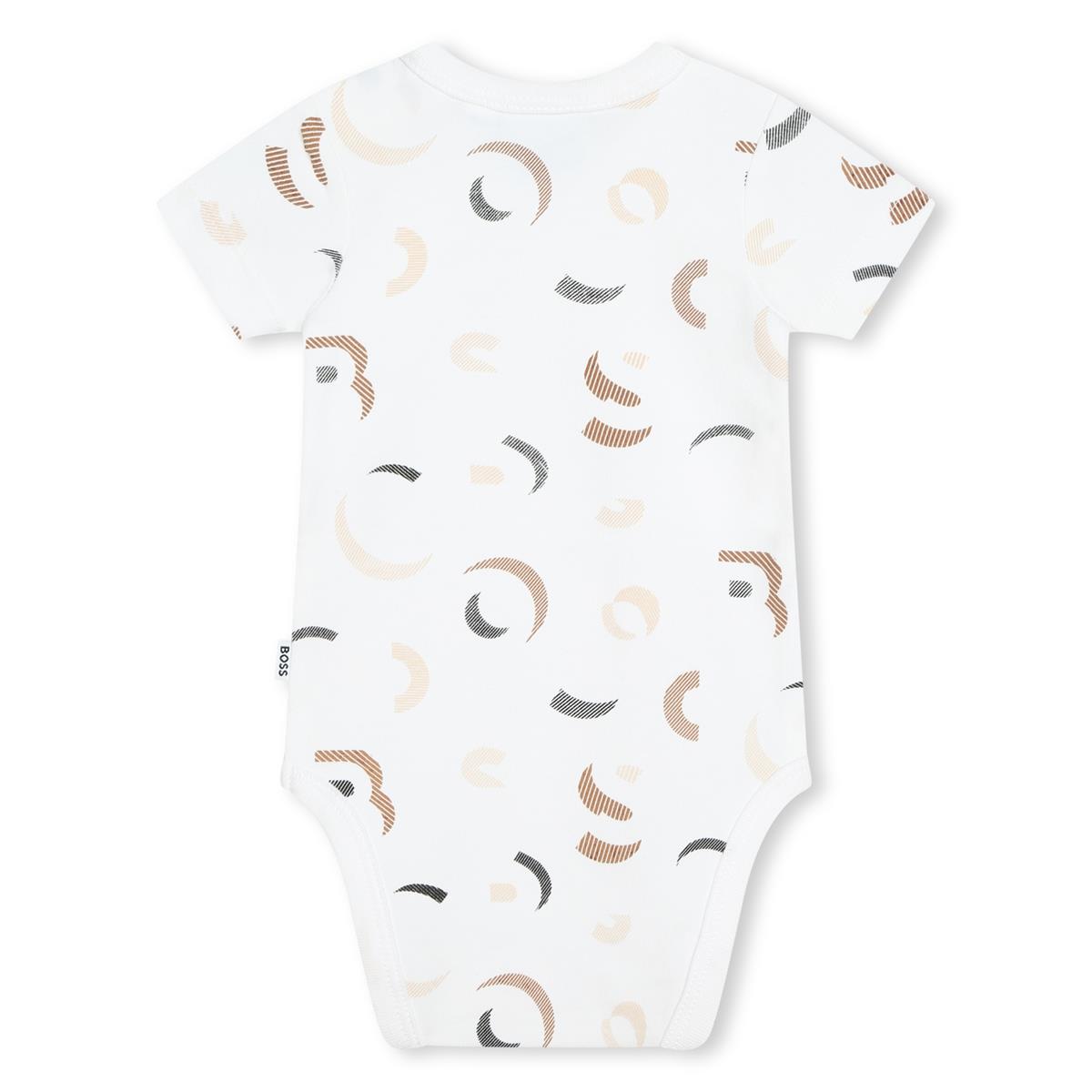 婴儿白色棉连体衣套装