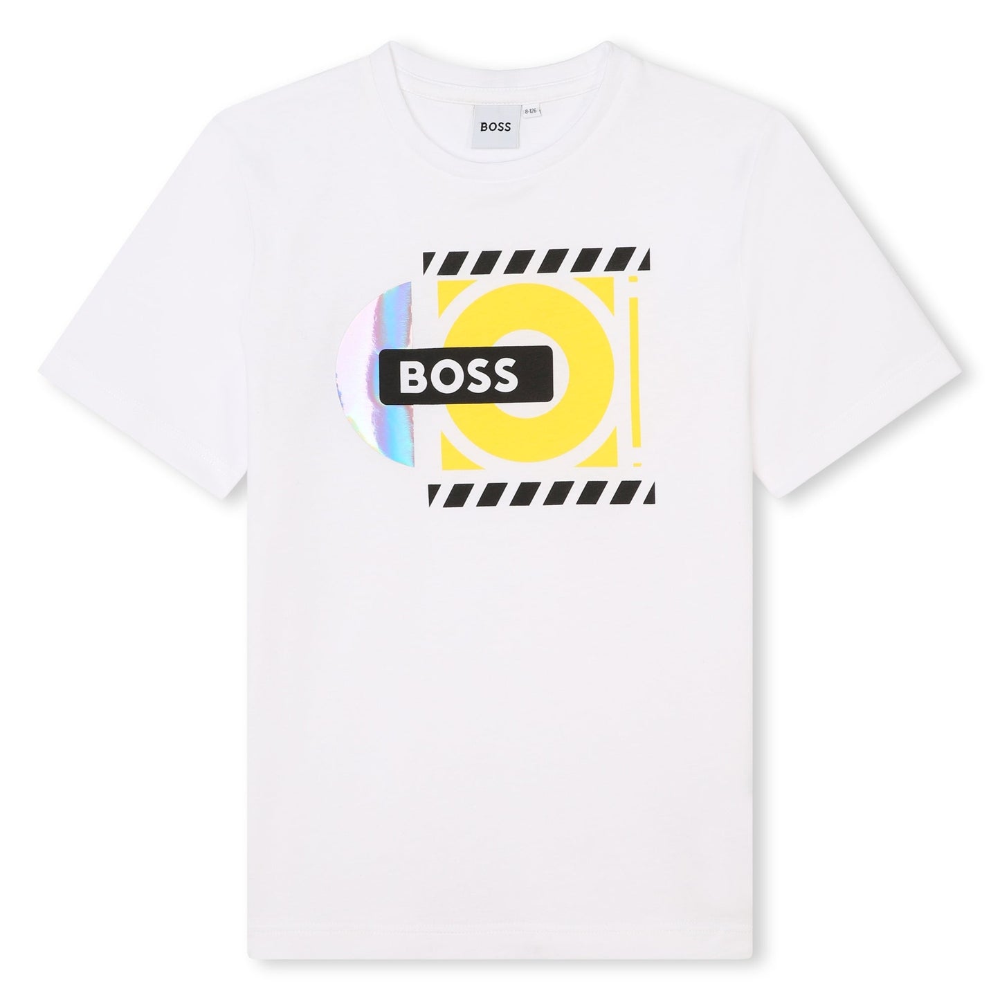 男童白色Logo棉T恤