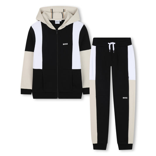 男童黑色棉运动服