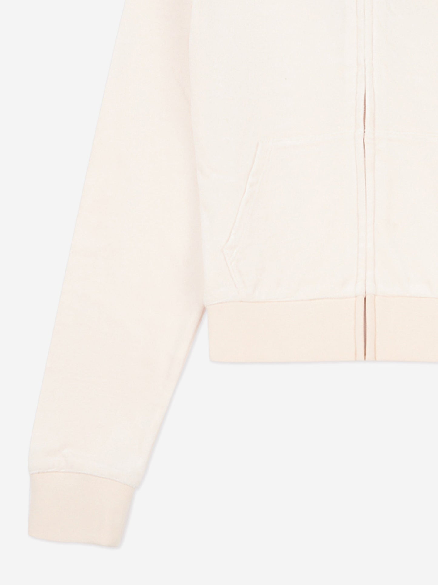 Juicy Couture Girls Tonal Velour Zip Up Top in Beige