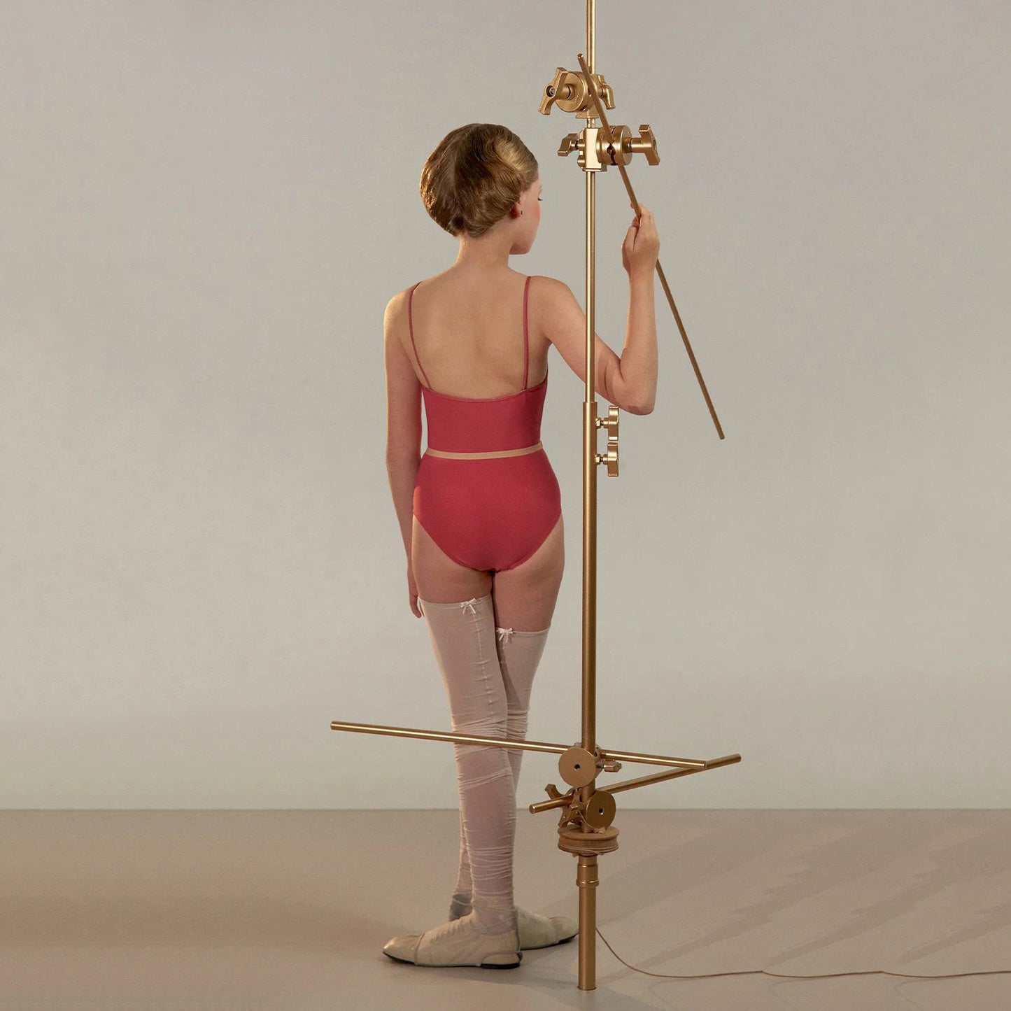 女童粉色"TEARDROP BOW"芭蕾舞连体衣(J251LE06VL/cerise)
