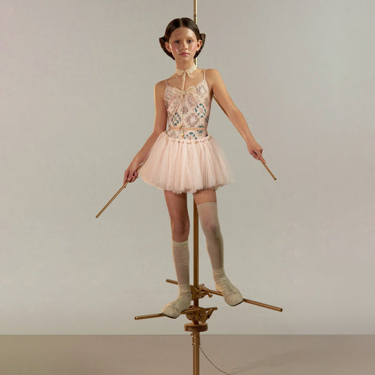 女童浅粉色"JUNIOR POUPÉE TUTU"芭蕾舞短裙(J251TU31PN/pearl blush)